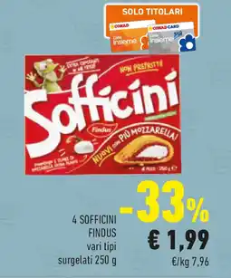 Conad 4 sofficini FINDUS offerta