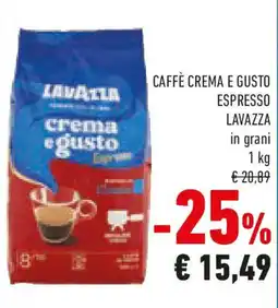 Conad Caffè crema e gusto espresso LAVAZZA offerta