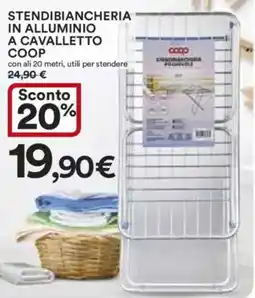 Ipercoop Stendibiancheria in alluminio a cavalletto COOP offerta