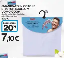 Ipercoop Smanicato in cotone stretch scollo v uomo COOP offerta