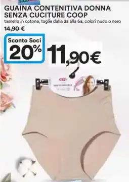 Ipercoop Guaina contenitiva donna senza cuciture COOP offerta