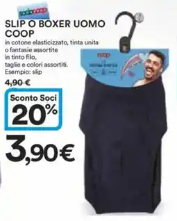 Ipercoop Slip o boxer uomo COOP offerta
