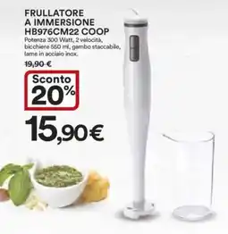 Ipercoop FRULLATORE A IMMERSIONE HB976CM22 COOP offerta