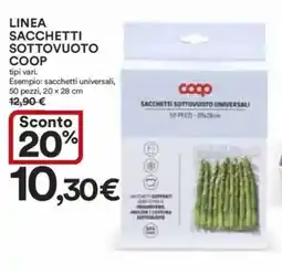 Ipercoop Linea sacchetti sottovuoto COOP offerta