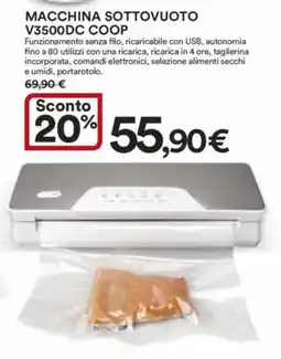 Ipercoop MACCHINA SOTTOVUOTO V3500DC COOP offerta