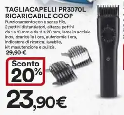 Ipercoop TAGLIACAPELLI PR3070L RICARICABILE COOP offerta