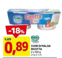 DPiù Cuor di malga RICOTTA offerta