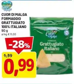 DPiù CUOR DI MALGA formaggio grattugiato offerta