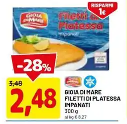 DPiù GIOIA DI MARE filetti di platessa impanati offerta