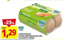 DPiù CUOR DI MALGA 6 uova fresche da galline allevate a terra offerta