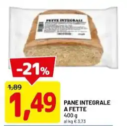 DPiù Pane integrale a fette offerta