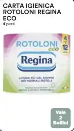 Ipercoop Carta igienica rotoloni regina eco offerta