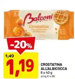 DPiù BALCONI Crostatina all'albicocca offerta