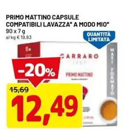 DPiù PRIMO MATTINO Capsule compatibili lavazza offerta