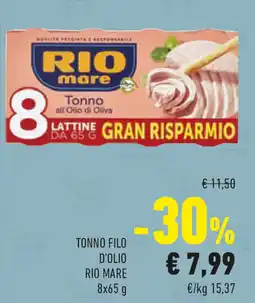Conad TONNO FILO D'OLIO RIO MARE offerta