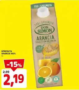 DPiù DON SIMON Spremuta arancia offerta