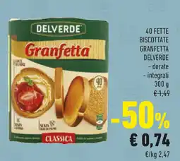 Conad 40 fette biscottate granfetta DELVERDE offerta
