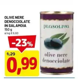 DPiù PLASOLIVA Olive nere denocciolate in salamoia offerta