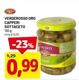 DPiù VERDEROSSO ORO capperi sottaceto offerta