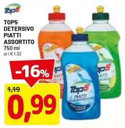DPiù Top5 detersivo piatti assortito offerta