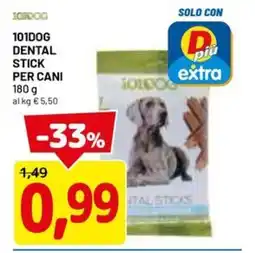 DPiù 101dog dental stick per cani offerta