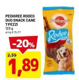 DPiù Pedigree rodeo duo snack cane offerta