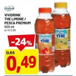 DPiù VIVIDRINK the limone / pesca premium offerta