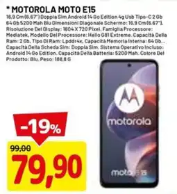 DPiù MOTOROLA MOTO E15 offerta