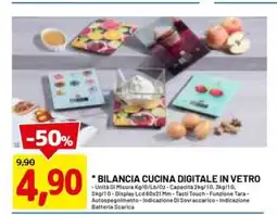 DPiù Bilancia cucina digitale in vetro offerta