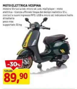 DPiù Moto elettrica vespina offerta