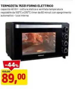 DPiù TERMOZETA 75331 FORNO ELETTRICO offerta