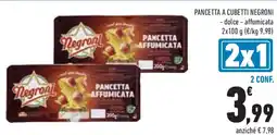 Conad Superstore Pancetta a cubetti NEGRONI offerta