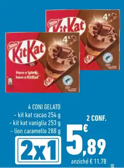 Conad Superstore 4 coni gelato NESTLE offerta
