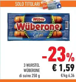 Conad Superstore 3 wurstel WÜBERONE offerta
