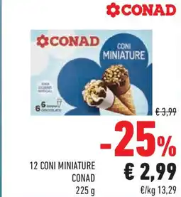 Conad Superstore 12 coni miniature CONAD offerta
