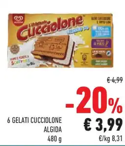 Conad Superstore 6 gelati cucciolone ALGIDA offerta