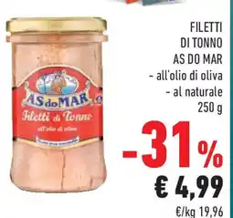 Conad Superstore Filetti di tonno AS DO MAR offerta