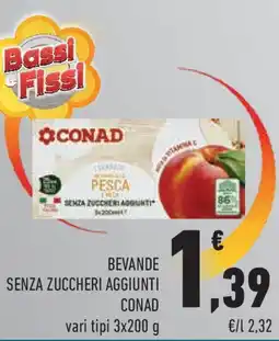 Conad Superstore Bevande senza zuccheri aggiunti CONAD offerta