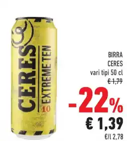 Conad Superstore Birra CERES offerta