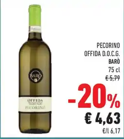 Conad Superstore Pecorino offida d.o.c.g. BARÒ offerta
