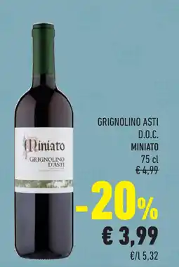 Conad Superstore Grignolino asti d.o.c. MINIATO offerta