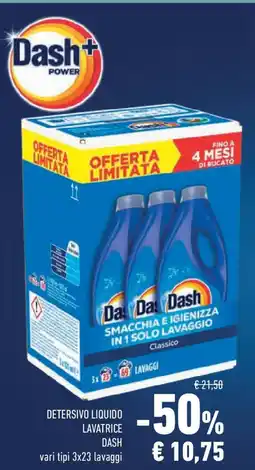 Conad Superstore Detersivo liquido lavatrice DASH offerta