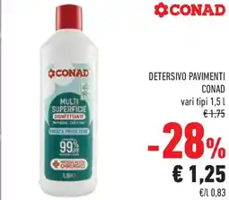 Conad Superstore Detersivo pavimenti CONAD offerta