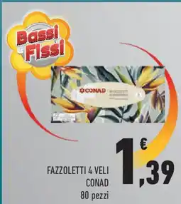 Conad Superstore Fazzoletti 4 veli CONAD offerta