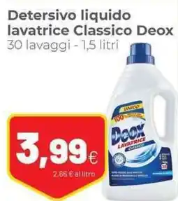 Coop Detersivo liquido lavatrice Classico Deox 30 lavaggi offerta