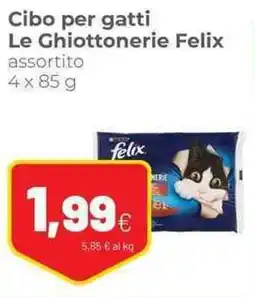Coop Cibo per gatti Le Ghiottonerie FELIX assortito offerta