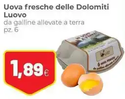 Coop Uova fresche delle Dolomiti Luovo da galline allevate a terra pz offerta