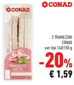 Conad Superstore 2 tramezzini CONAD offerta