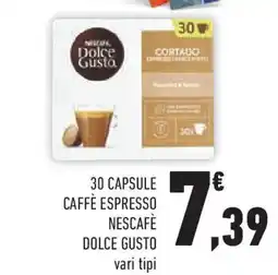 Conad Superstore 30 capsule caffè espresso nescafè dolce gusto offerta