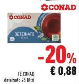 Conad Superstore Tè CONAD deteinato 25 filtri offerta